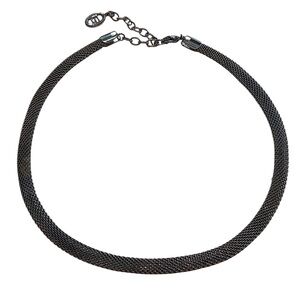 GIVENCHY Gunmetal Mesh Chain Necklace
